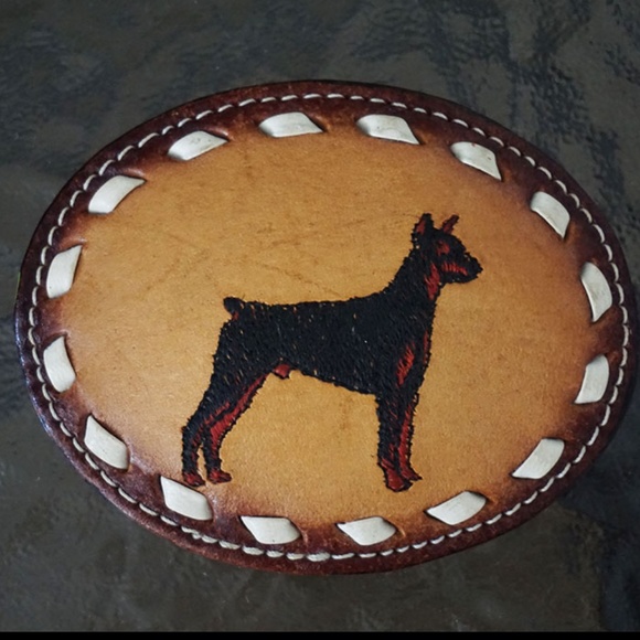 Accessories - Vintage Breed Buckles Leather Dog Stitching Buckle